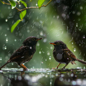 Relaxing Binaural Birds and Rain in Nature Ambience