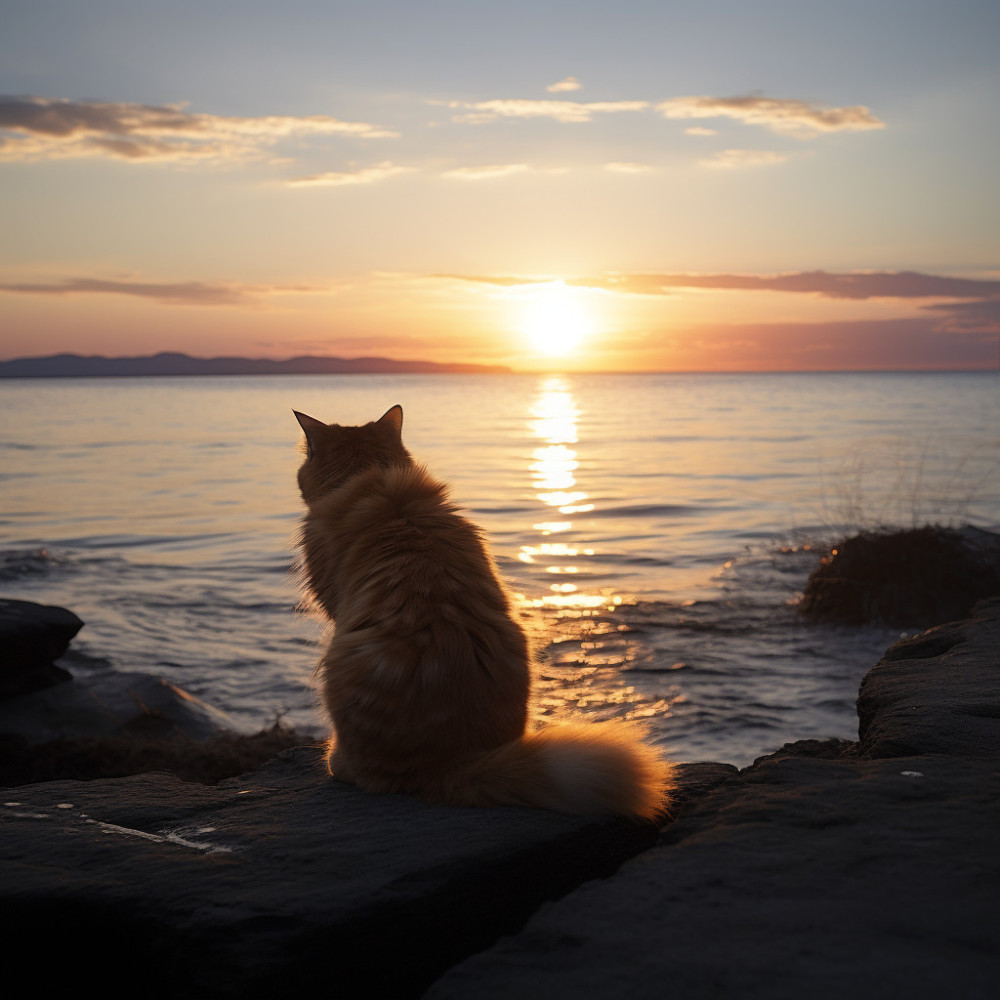 Melodía De Canción De Cuna Del Gato En El Lago