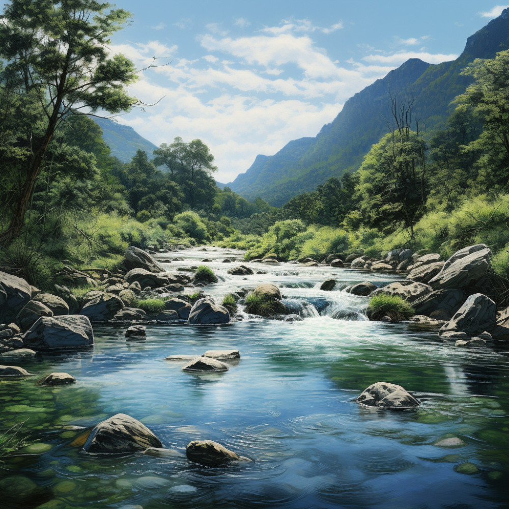 Water's Tranquil Voyage for Zen