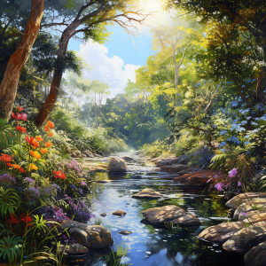 อัลบัม Flowing River Serenity: Cozy Melodies ศิลปิน Waterfall Sounds