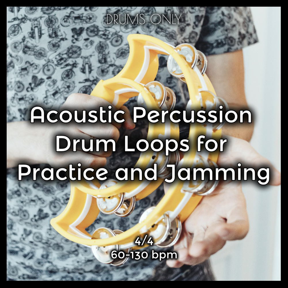 130 Bpm Cajon, Tambourine, and Woodblock Practice Loop Acoustic Set Backing Track