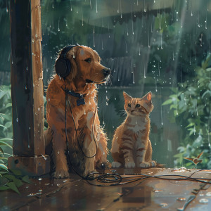 Relaxing Pet Music的專輯Pets in the Rain: Soothing Sounds