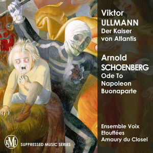 Listen to Der Kaiser von Atlantis, Op. 49, Quatrième tableau "Der Kaiserpalast": Szene von Harlekin und Trommler. "Wir sind um einen Kreuzer" (Harlekin, Trommler) song with lyrics from Ensemble Voix Étouffées
