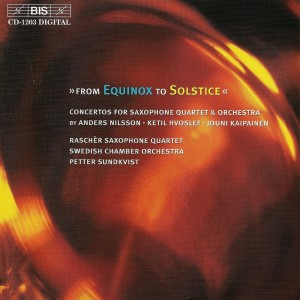 Raschèr Saxophone Quartet的專輯Nilsson / Hvoslef / Kaipainen: Concertos for Saxophone Quartet and Orchestra