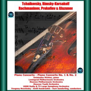 Album Tchaikovsky, rimsky-korsakoff, rachmaninov, prokofiev & glazunov: piano concerto - piano concerto no. 1 & no. 2 from Mravinsky
