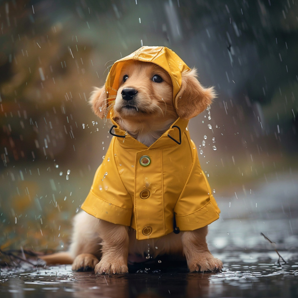 A Los Perros Les Encantan Los Días Lluviosos