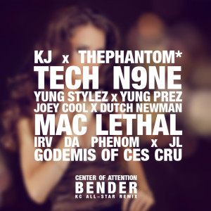 Dengarkan lagu Bender (Remix) [feat. Tech N9ne, Mac Lethal, Irv da Phenom, Jl of B.Hood, Joey Cool, Dutch Newman & Godemis of Ces Cru] (Explicit) (Remix|Explicit) nyanyian Center of Attention dengan lirik