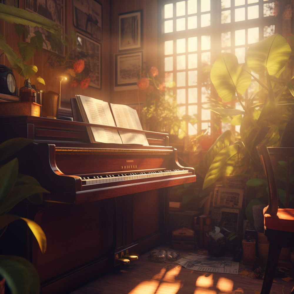 Piano's Gentle Study Whisper