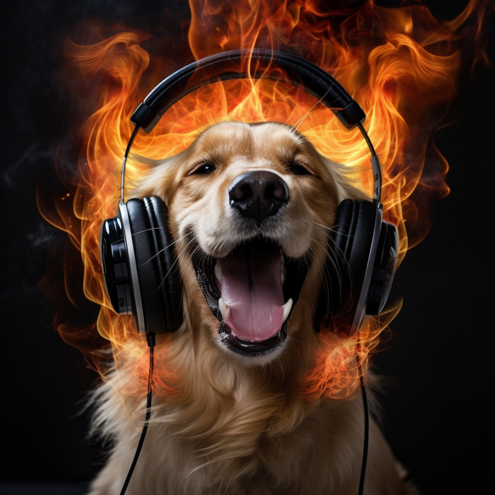 Dogs Fire Play Harmony