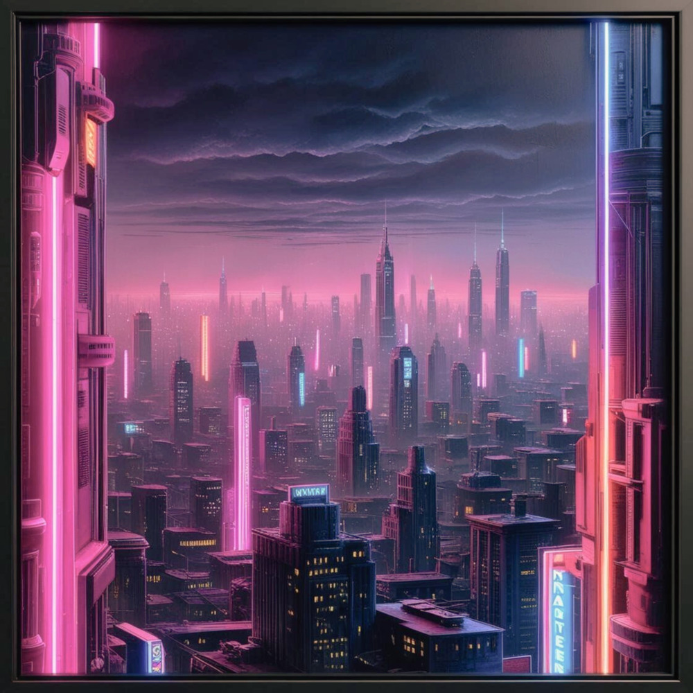 Big city at night