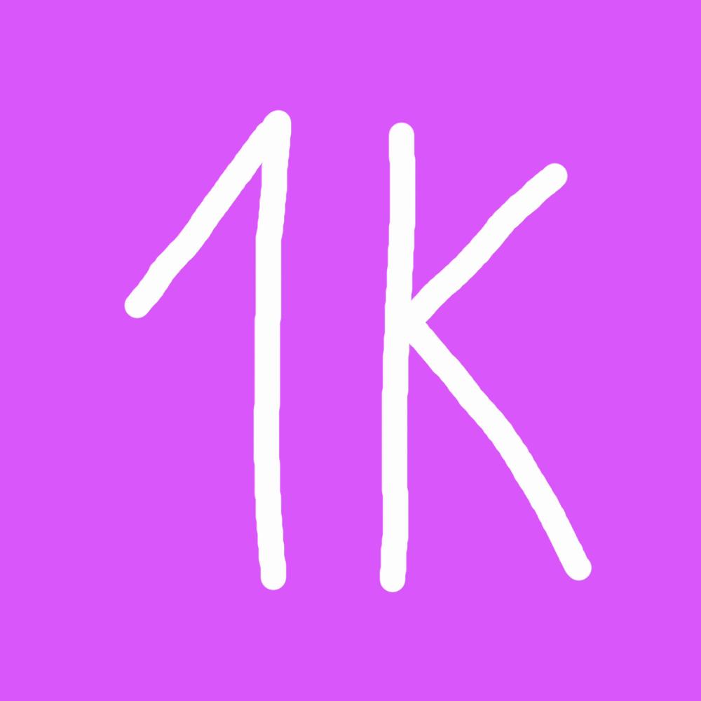 1k followers on Instagram