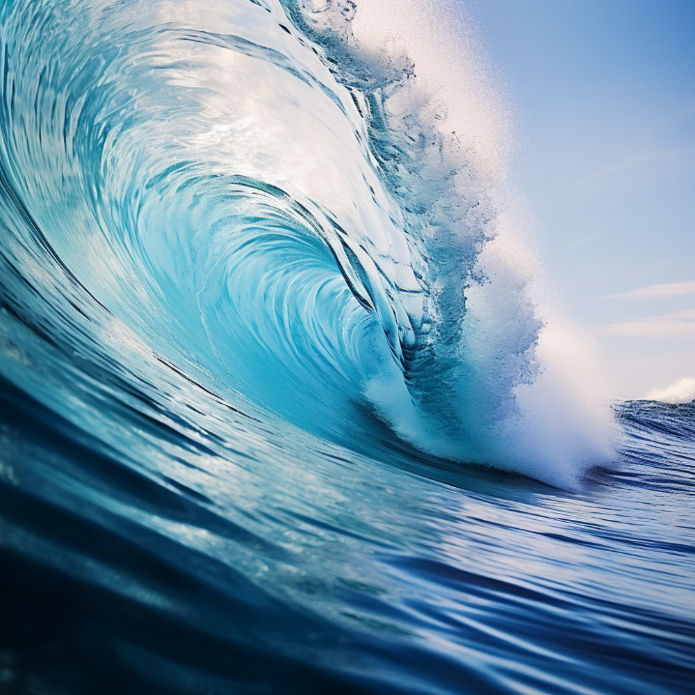 Motete Azul Profundo De Las Olas