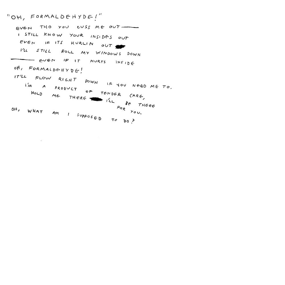 Oh, Formaldehyde! (Death Ballad)