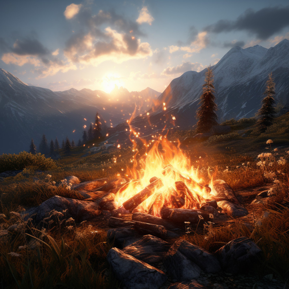 Warm Melodies in Fire's Hug