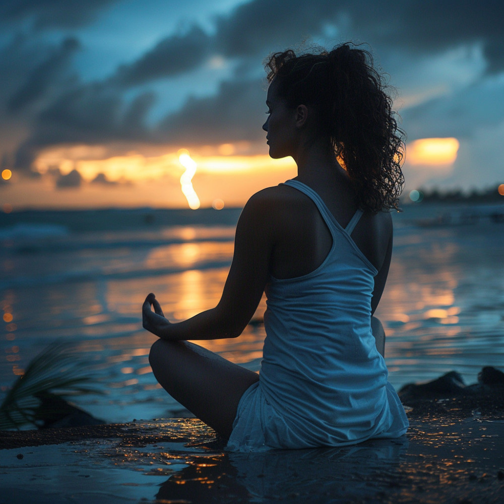 La Calma Centrada En El Trueno De La Meditación