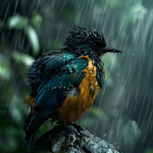 Relaxing Meditation Songs Divine的專輯Serene Binaural Nature Meditation: Birds and Rain Sounds