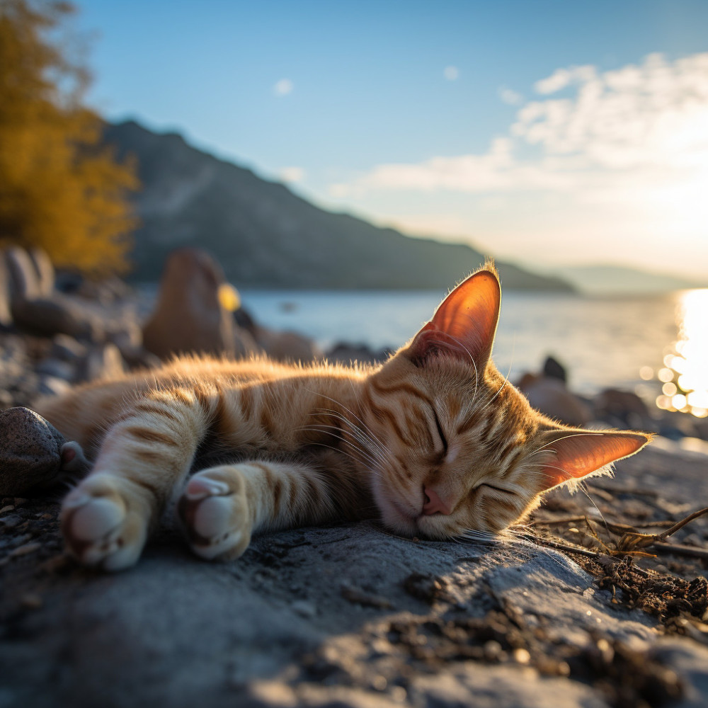 Ecos De Gato En Olas Oceánicas