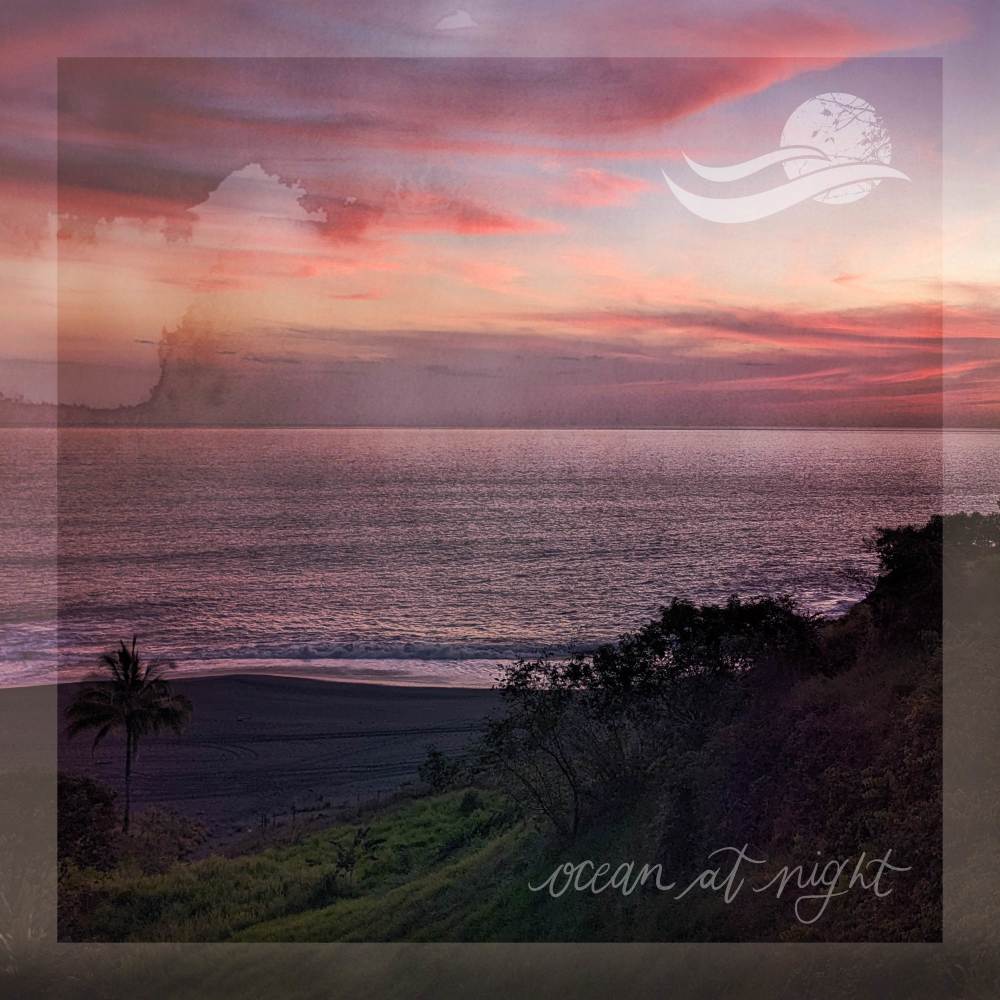 Ocean Waves at Dark in Mata Oscura, Panama (loopable)
