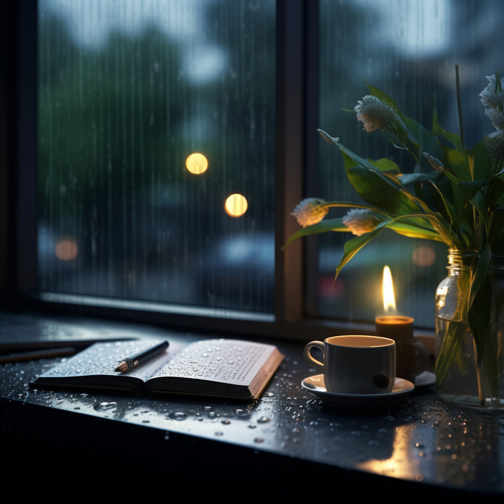 Estudiando Con Suave Lluvia