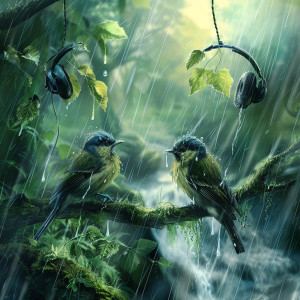 A Sound Healer的專輯Binaural Rain Symphony: Birds in Nature's Harmony - 80 88 Hz