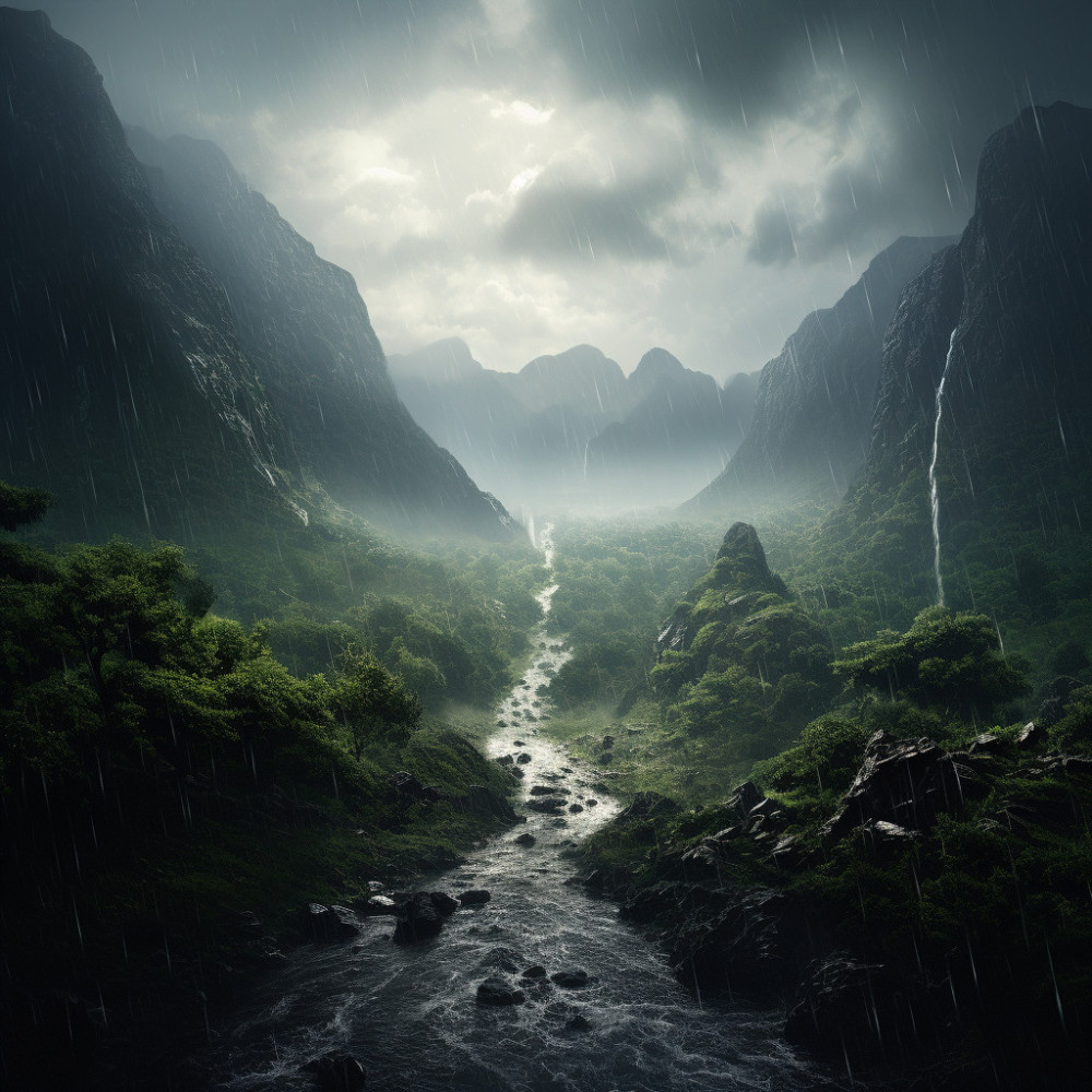 Mysterious Rain Rhythms for Ambient Serenity