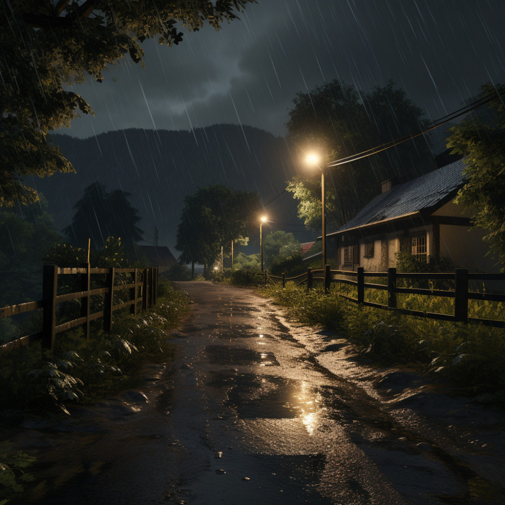 Focus Enhancement with Rain Binaural Beats