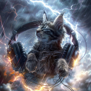 Relaxing Kitten Music的專輯Purring Thunder: Cats Serene Sounds