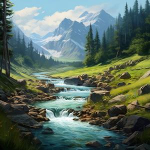 Listen to Free Flowing Mountain Stream to Help with Anxiety and Pressure song with lyrics from SleepTube