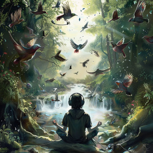 Meditation Music Library的專輯Nature’s Meditation: Creek’s Binaural Birds Harmony - 92 88 Hz