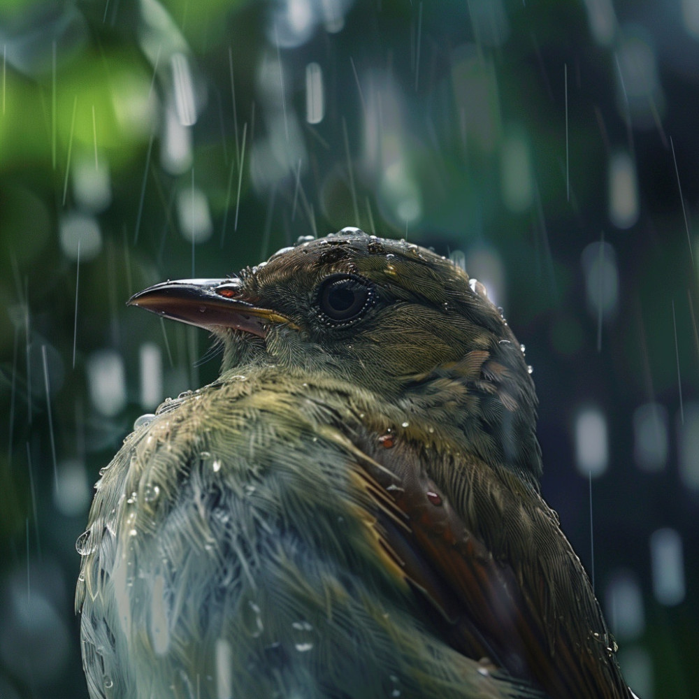 Serene Rain and Avian Choir