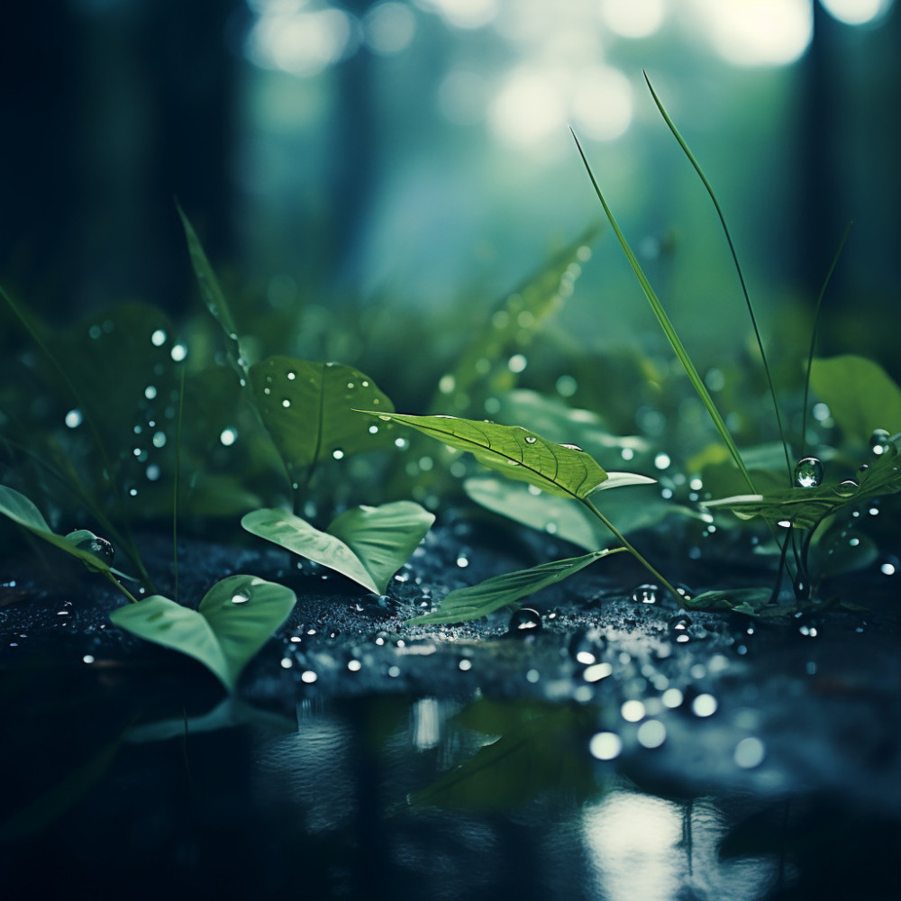 Armónico Ritmo De Lluvia Al Mediodía
