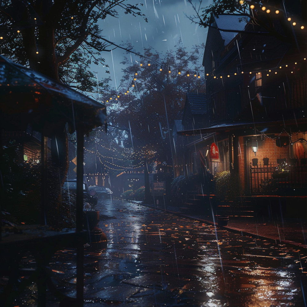Rainy Rest in Moonlight