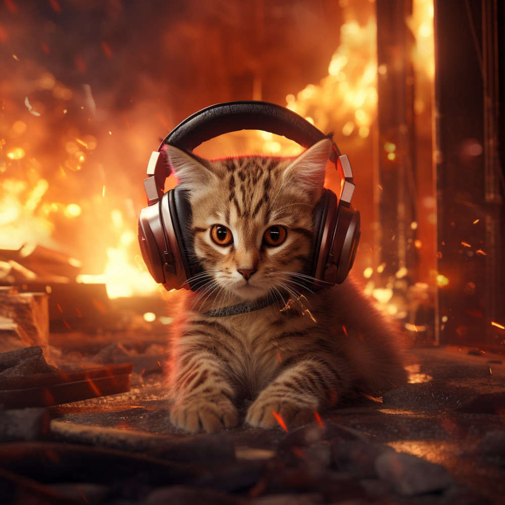 Serene Flames Cat Melody