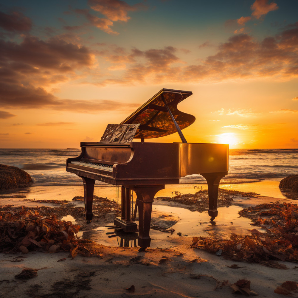 Sinfonía De Fusión Reflexiva: Unísono Armónico Del Piano De Jazz