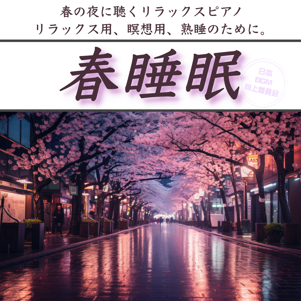 夜更けの春、副交感神経を優位に ストレス解消と心身のバランスを整える穏やかなピアノ