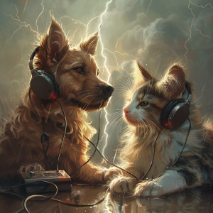 ASMR Rain Sounds的專輯Pets Thunder Harmony: Gentle Tunes