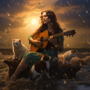 Mother Nature Soundscapes的专辑Music in the Rain: Harmonious Tunes for Feline Friends