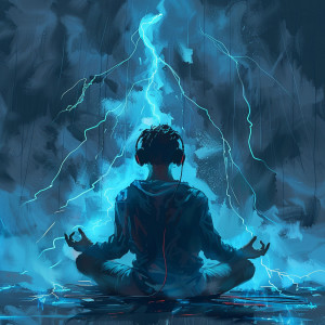 Thunder's Mindful Echoes: Meditative Music