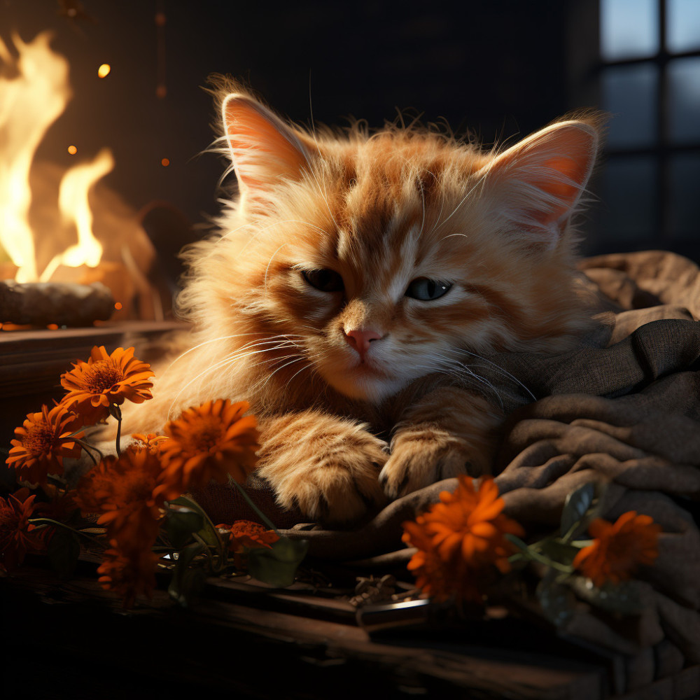 Armonía De Yoga Con El Gato Zen