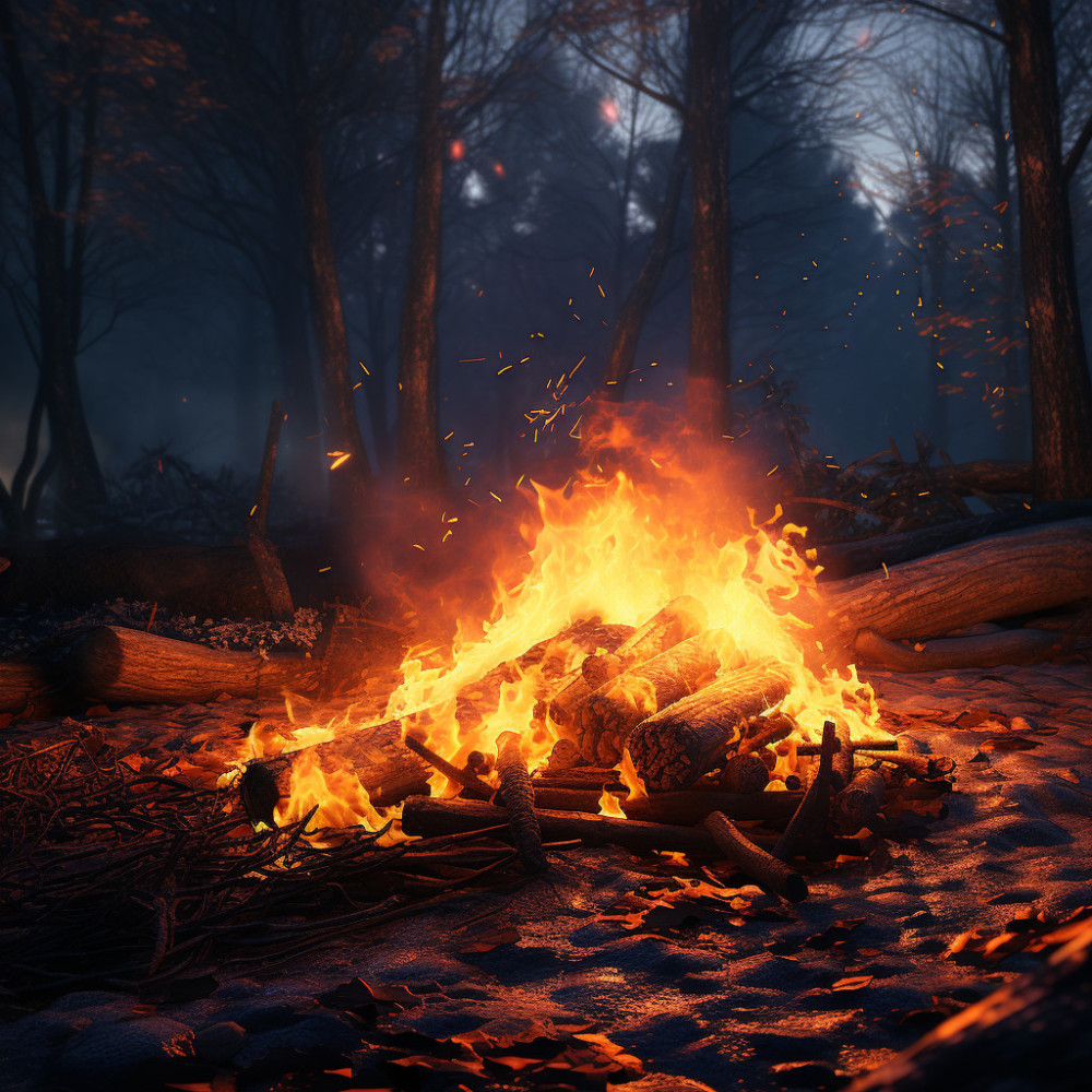 Relaxing Fire in Harmonious Serenity
