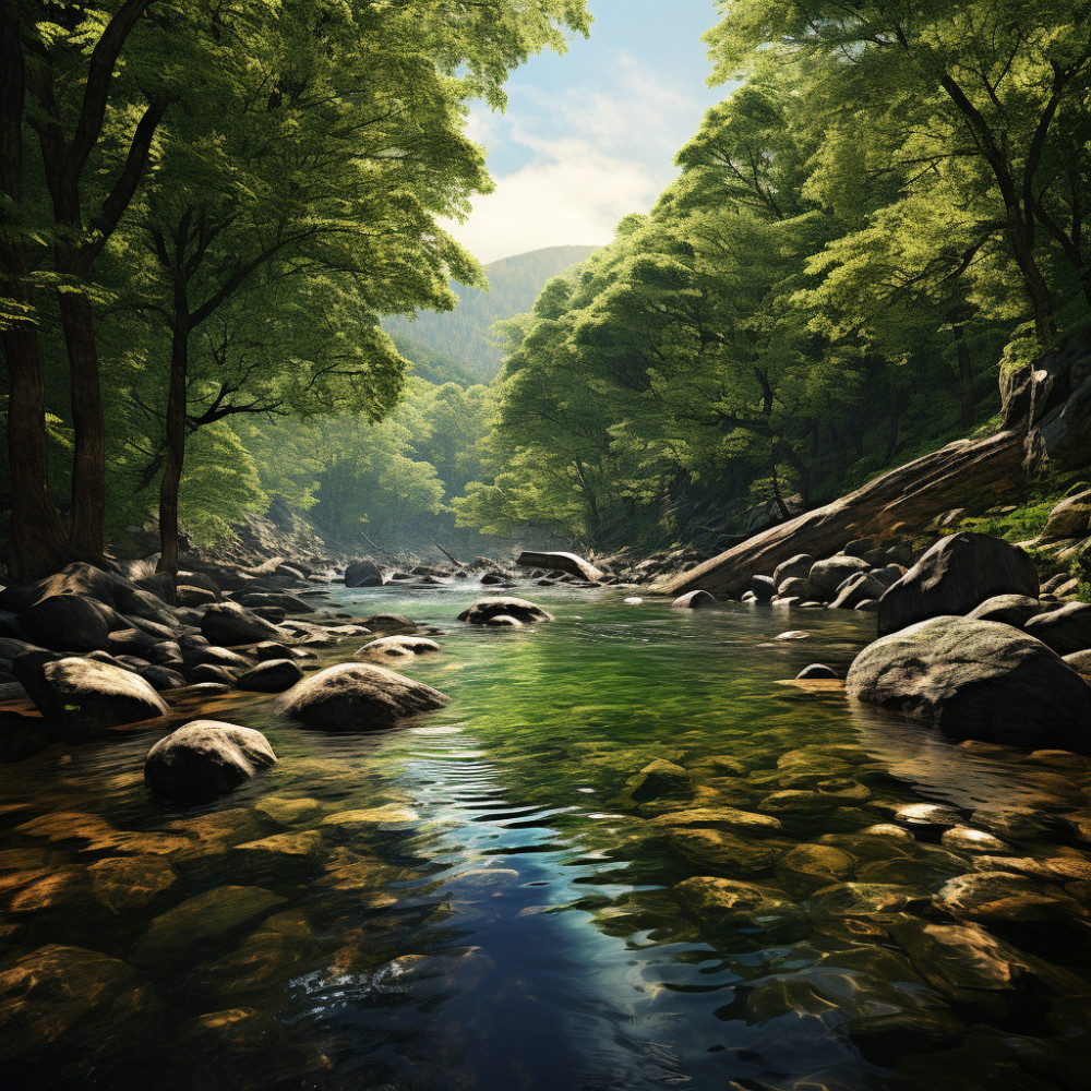 Soothing Melodies by the Relaxing Stream