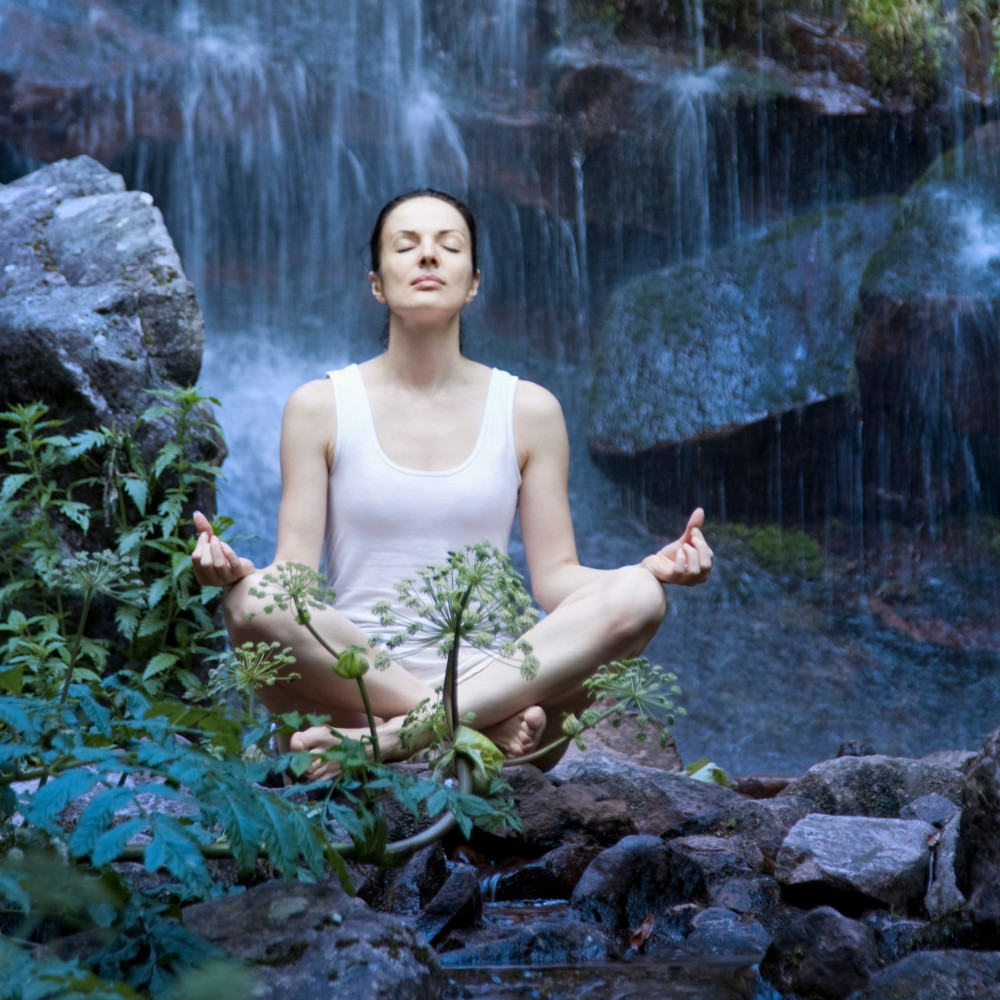 Nature's Waterfall Meditation Oasis in Fern's Green