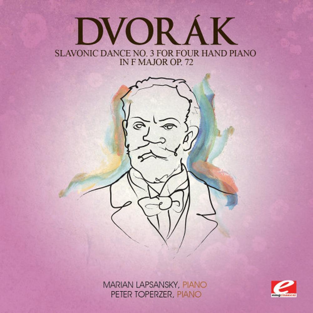 Slavonic Dance No. 3 for Four Hand Piano in F Major, Op. 72 (Skočná)