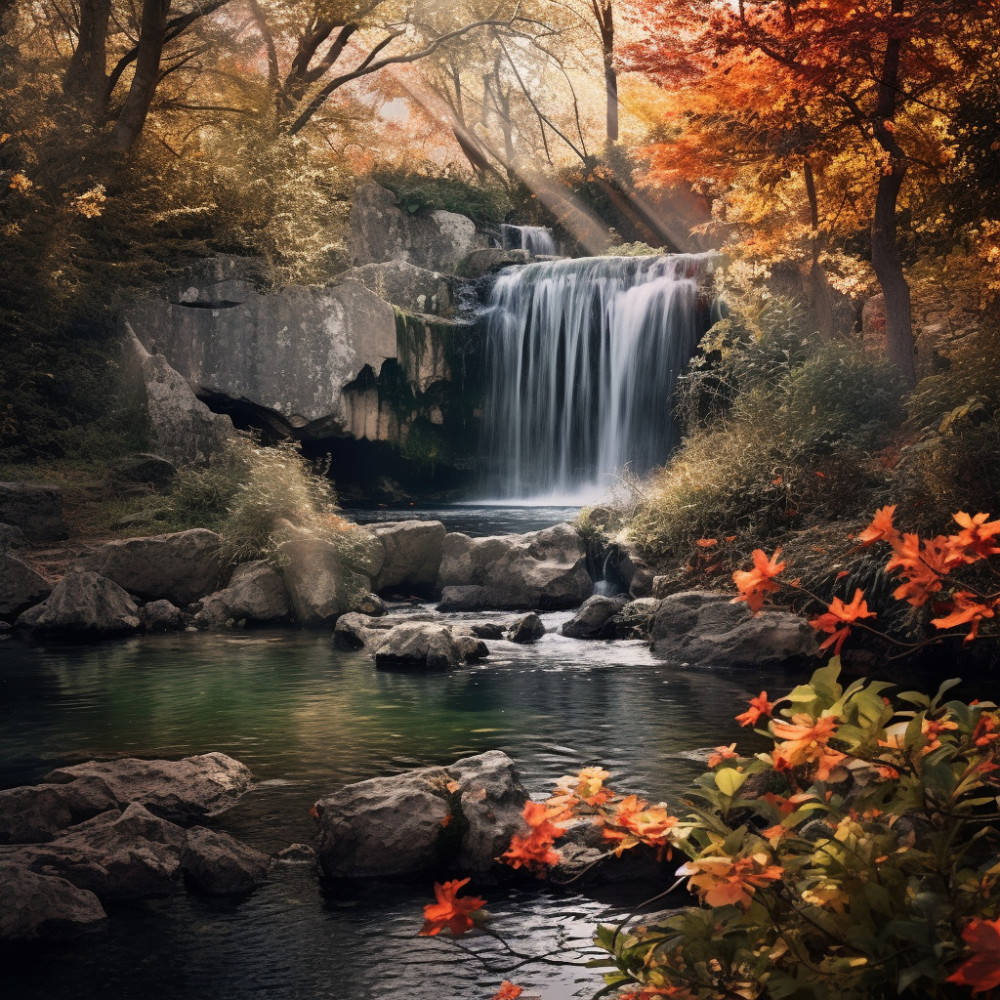 Sleepy Waterfall's Soft Night Song
