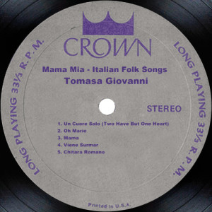 ดาวน์โหลดและฟังเพลง O solo mio พร้อมเนื้อเพลงจาก Tomasa Giovanni