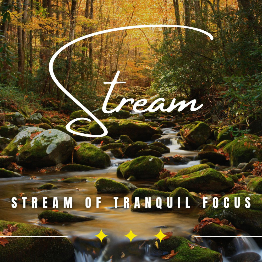 Tranquil Work by the Babbling Stream