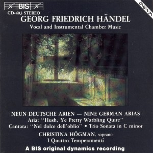 Album Handel: 9 German Arias, Hwv 202-210 / Trio Sonata in C Minor, Hwv 386A from Christina Högman