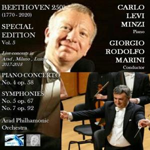 Giorgio Rodolfo Marini的專輯Ludwig Van Beethoven 250 Special Edition Vol. 5 (Symphonies No. 5 & No. 7; Piano Concerto No. 4)