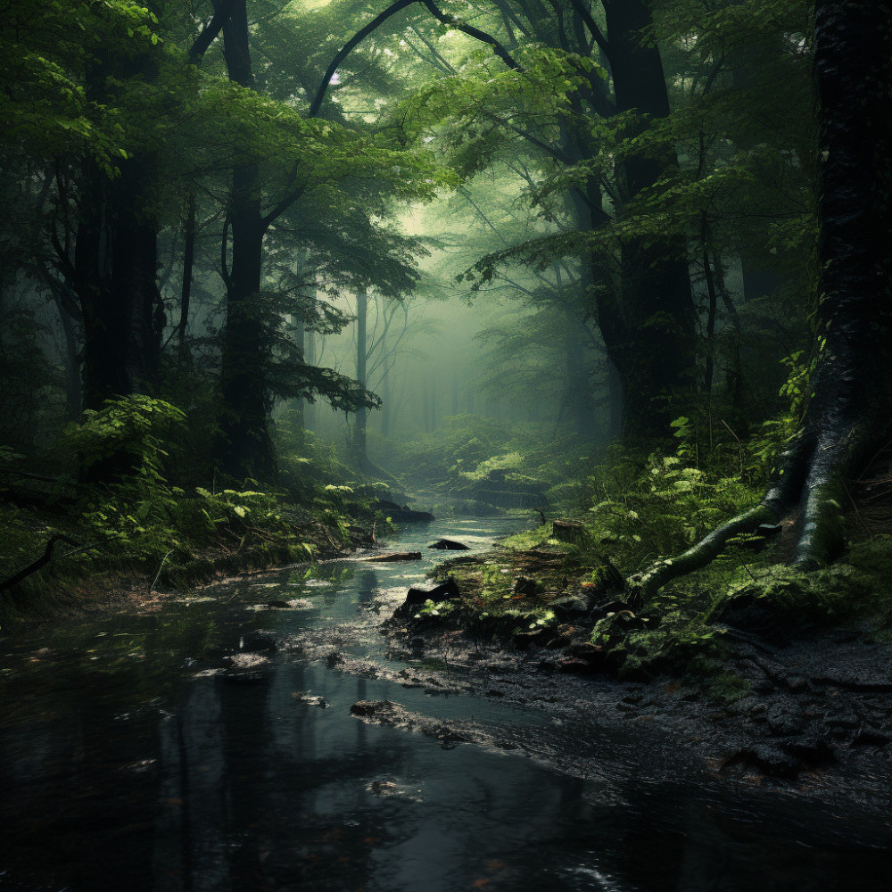 Reflective Symphony in Rain's Rhythm