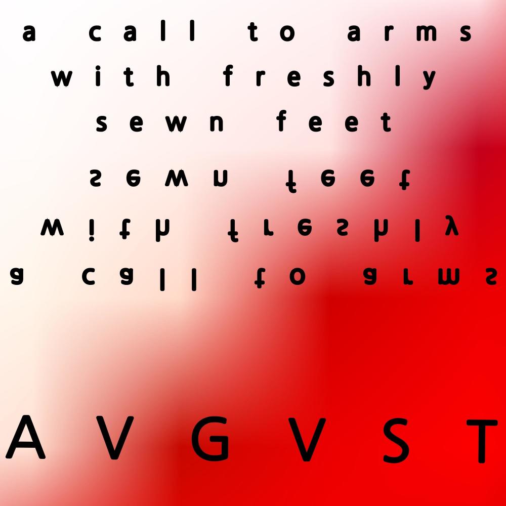 a call to arms with freshly sewn feet